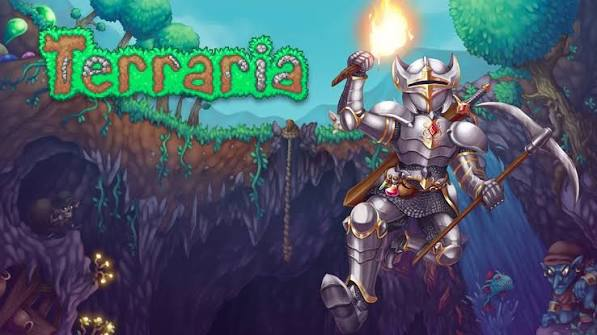 Terraria Stamped title screen